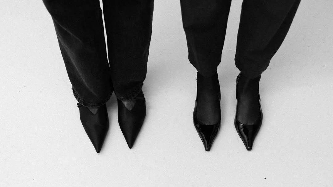 black shoes from above